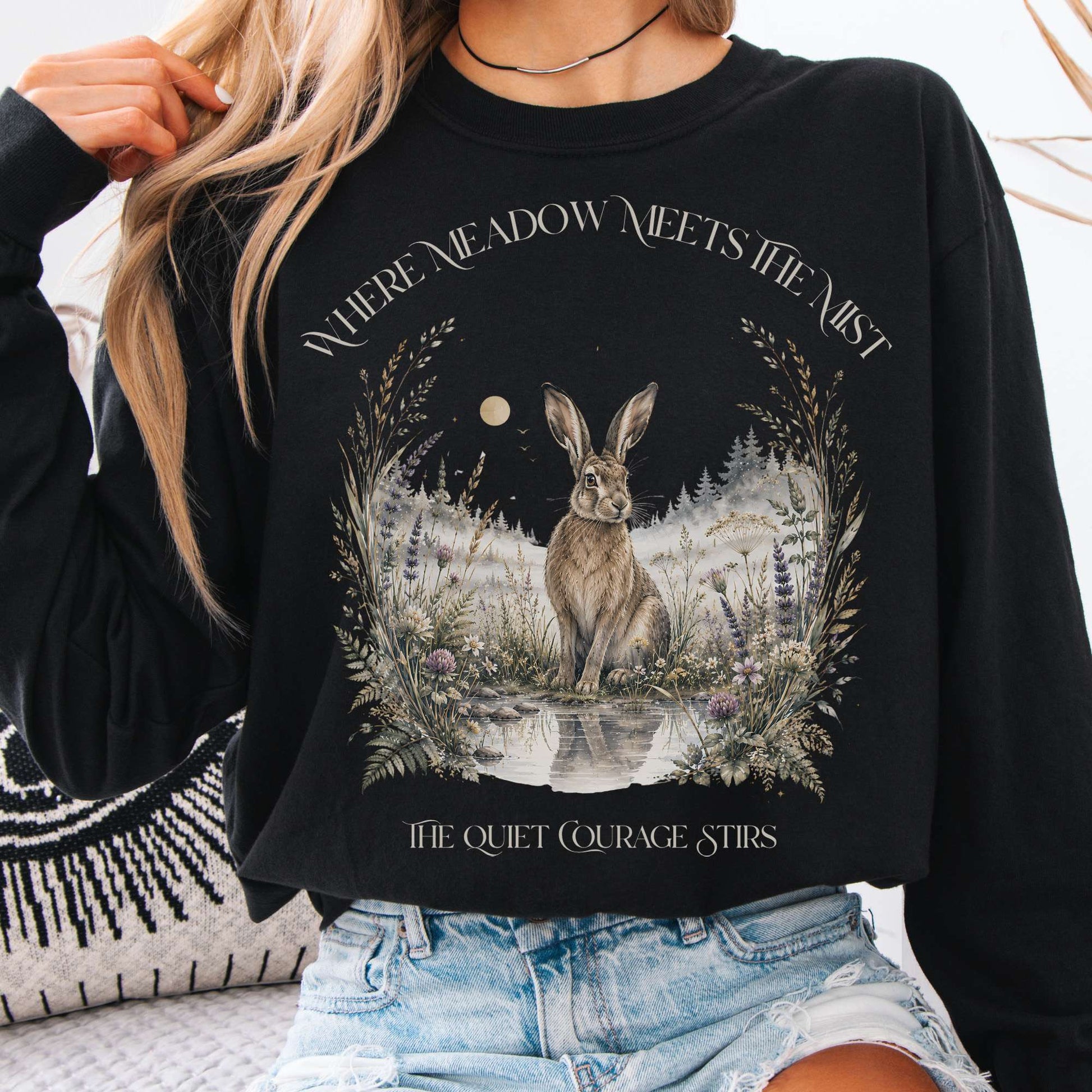 Long-sleeve Black / S Where Meadow Meets the Mist Long Sleeve The Mystic Eden