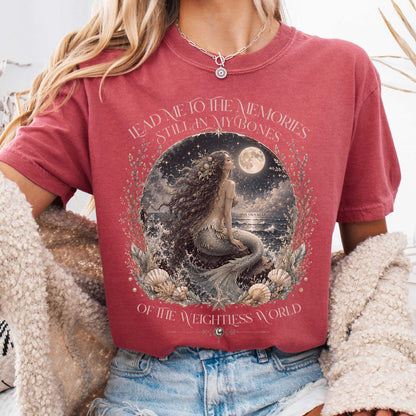 T-Shirt Crimson / S A Mermaid's Memories Of The Weightless World Amy Crockett T-Shirt The Mystic Eden