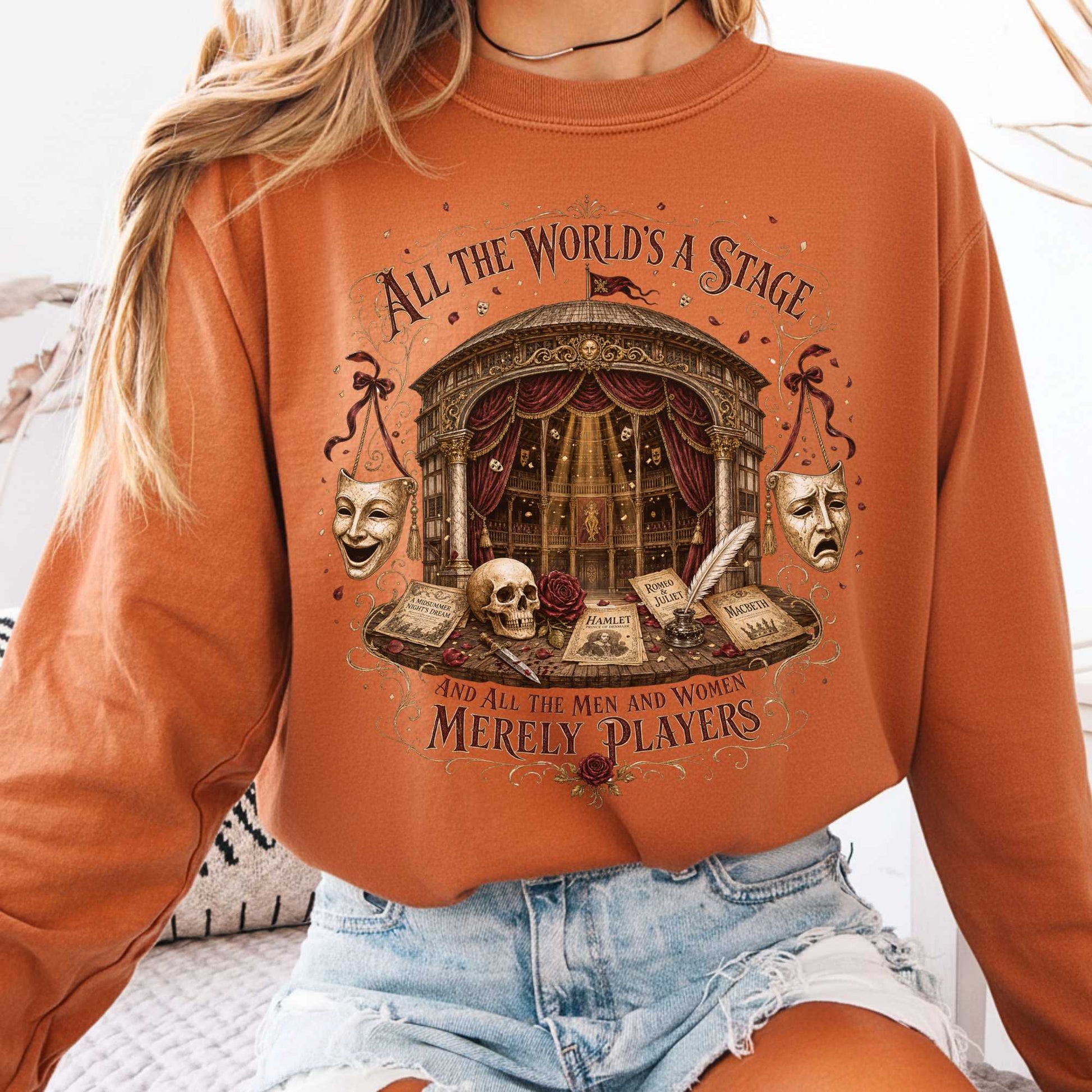Long-sleeve Yam / S All the World's a Stage Shakespeare Long Sleeve The Mystic Eden