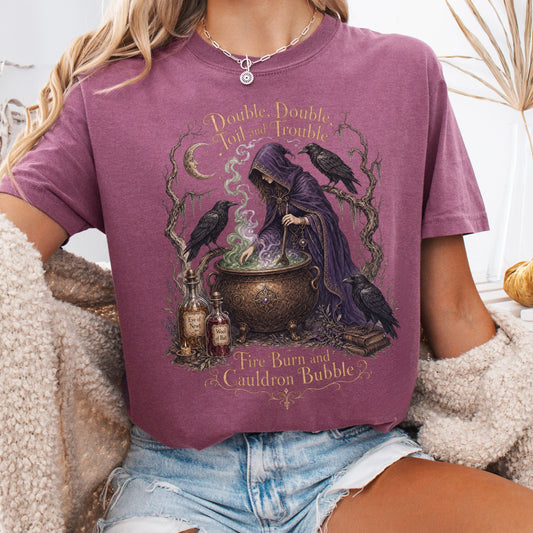 Double Double Toil and Trouble Macbeth Witch Shakespeare T-Shirt