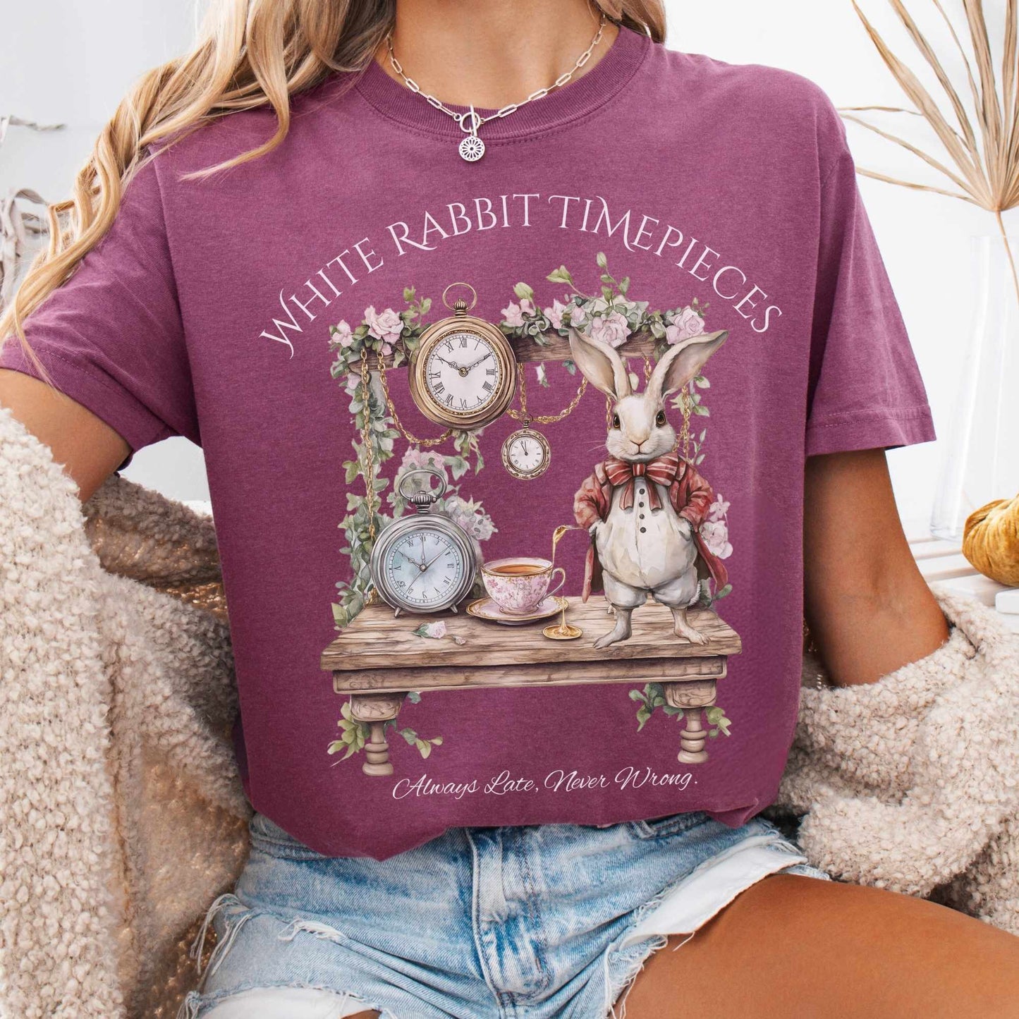 White Rabbit Timepieces Shirt Alice in Wonderland