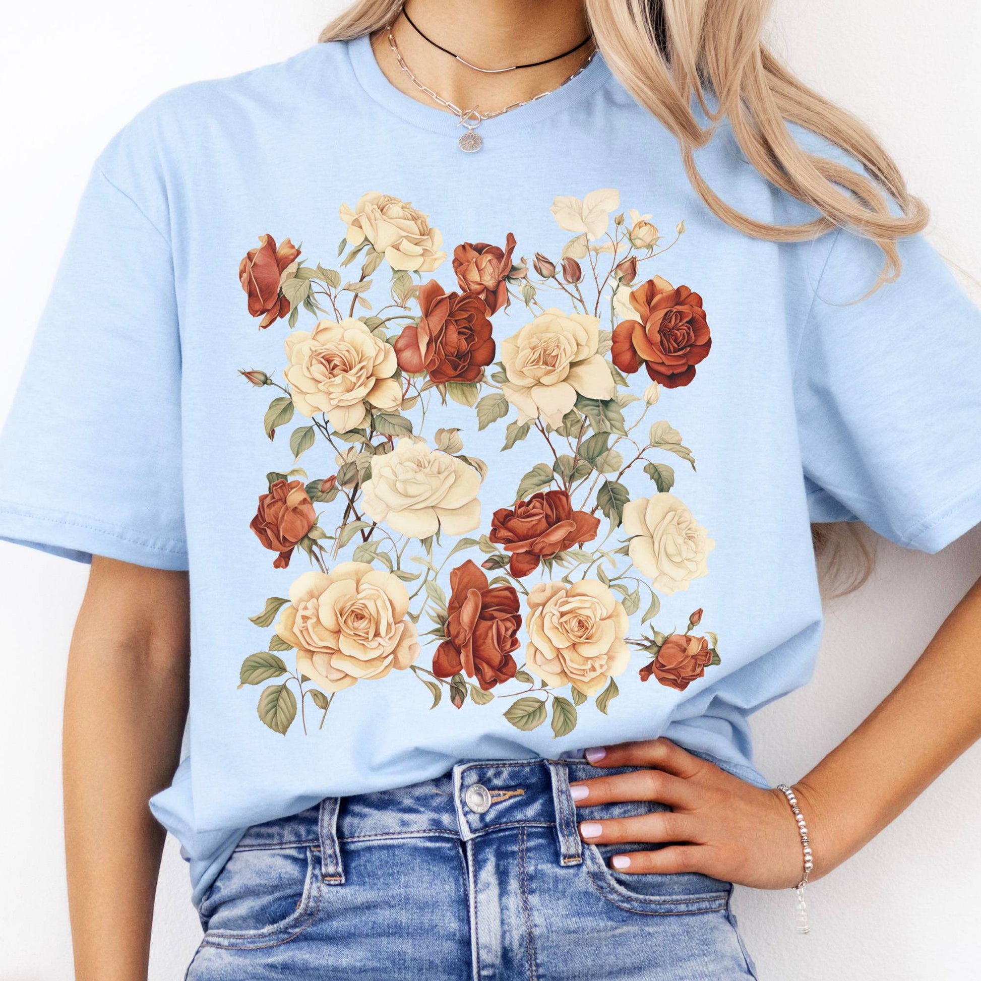 T-Shirt Vintage Rose Dark Academia T-Shirt The Mystic Eden