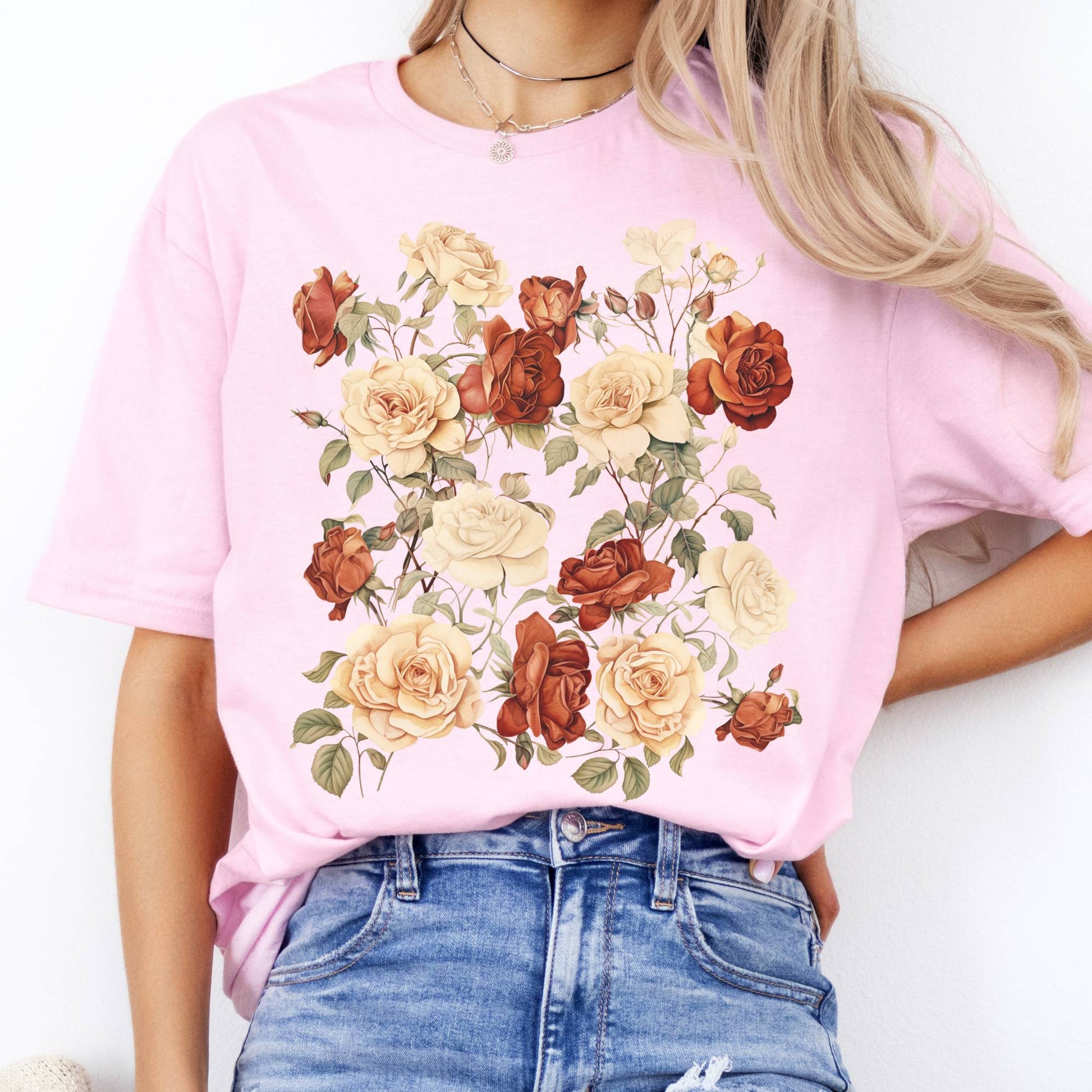 T-Shirt Vintage Rose Dark Academia T-Shirt The Mystic Eden