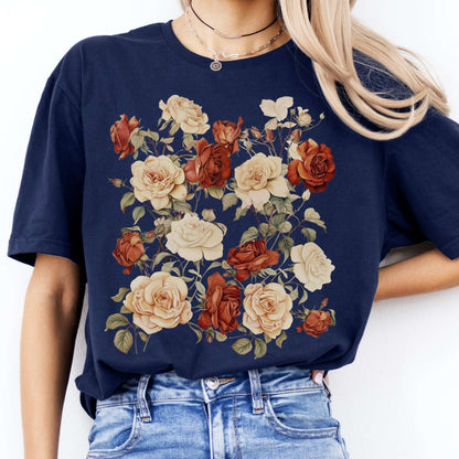 T-Shirt Vintage Rose Dark Academia T-Shirt The Mystic Eden