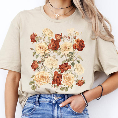 T-Shirt Vintage Rose Dark Academia T-Shirt The Mystic Eden