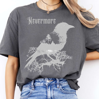 T-Shirt Nevermore The Raven Edgar Allan Poe T-Shirt The Mystic Eden