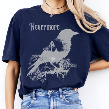 T-Shirt Nevermore The Raven Edgar Allan Poe T-Shirt The Mystic Eden