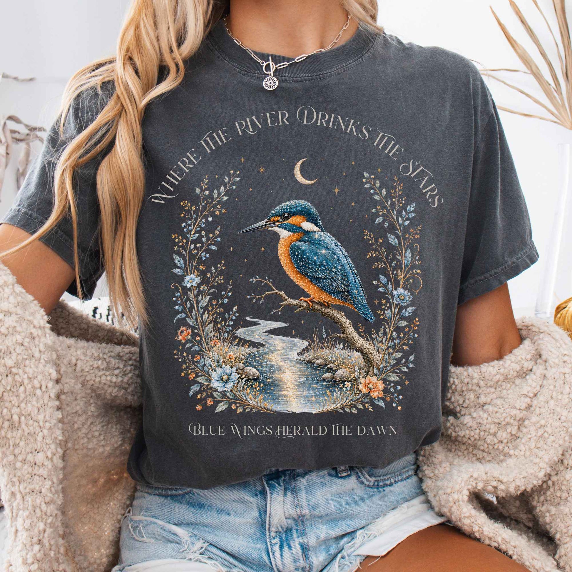 T-Shirt Pepper / S Where the River Drinks the Stars T-Shirt The Mystic Eden