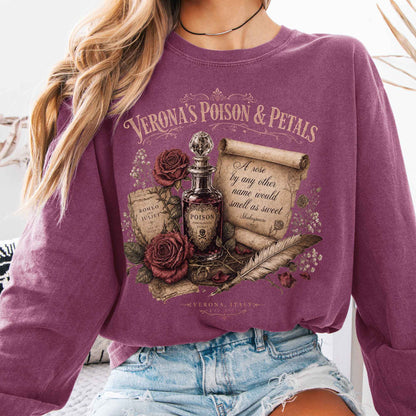 Long-sleeve Berry / S Shakespeare's Verona's Poison & Petals Romeo & Juliet Long Sleeve The Mystic Eden