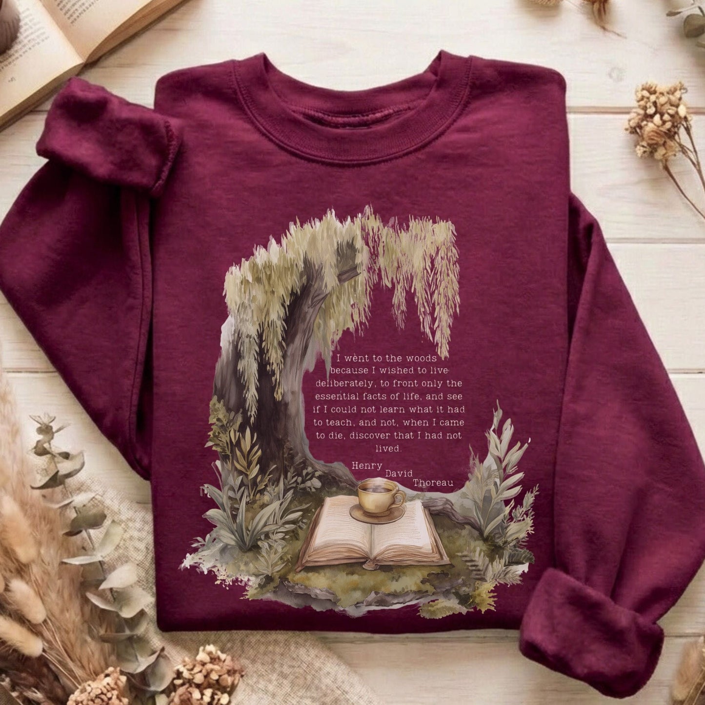 Sweatshirt Maroon / S Design 245 Crewneck Sweatshirt The Mystic Eden