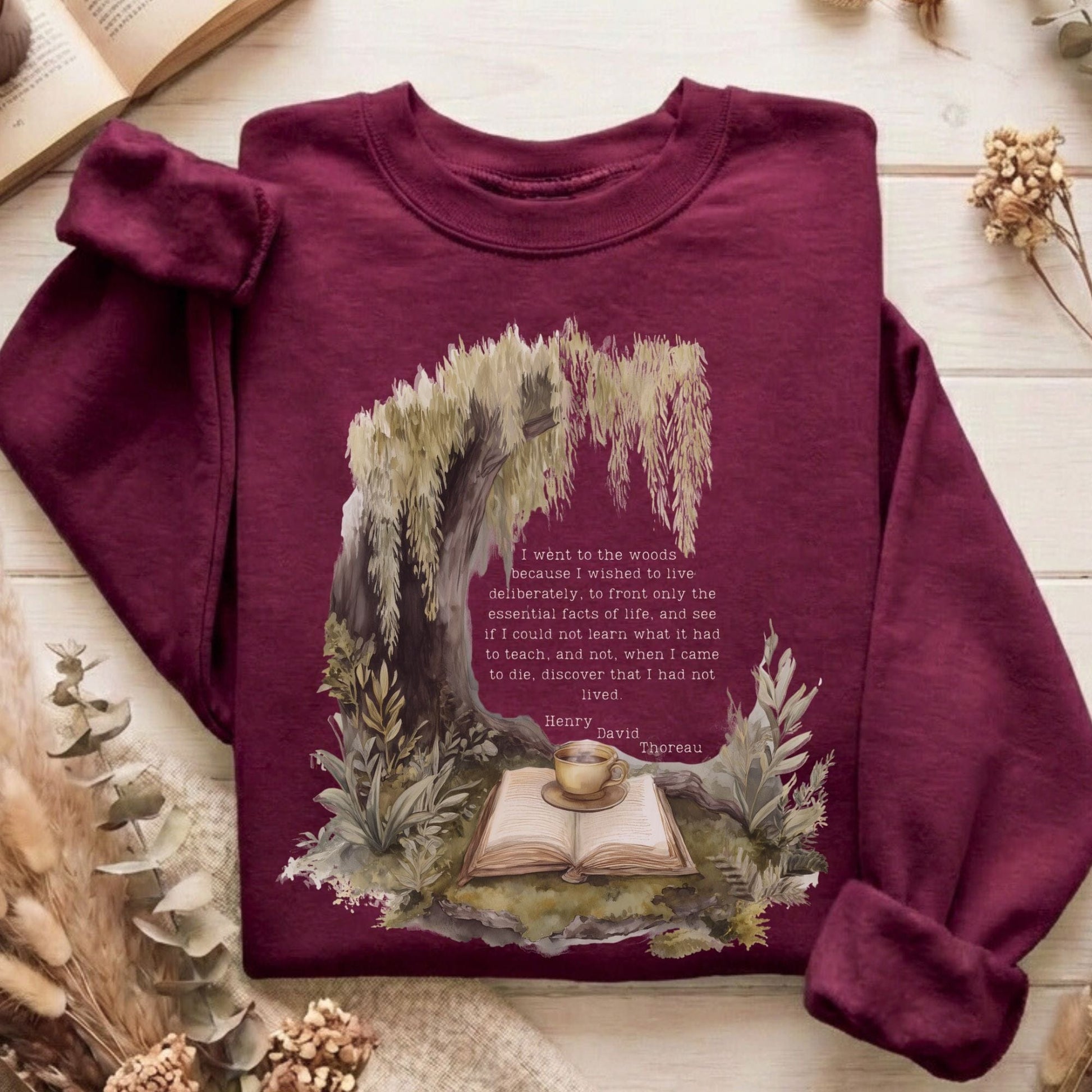 Sweatshirt Maroon / S Design 245 Crewneck Sweatshirt The Mystic Eden