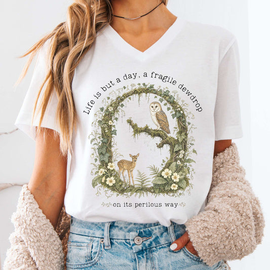 V-neck White / S Design 297 V-Neck The Mystic Eden