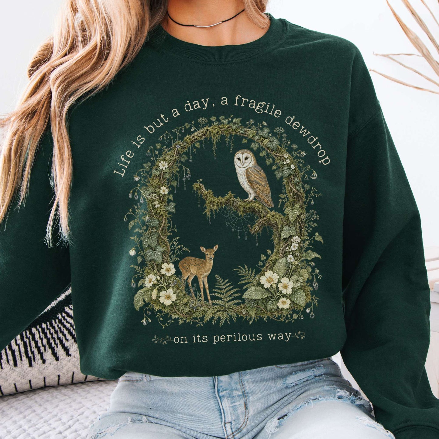 Sweatshirt Forest Green / S Design 297 Crewneck Sweatshirt The Mystic Eden