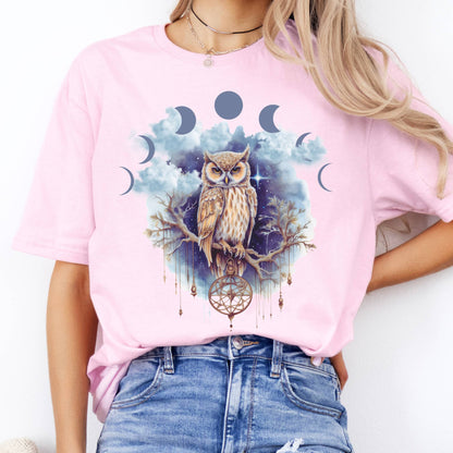 T-Shirt Mystical Owl T-Shirt The Mystic Eden