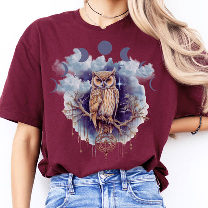 T-Shirt Mystical Owl T-Shirt The Mystic Eden