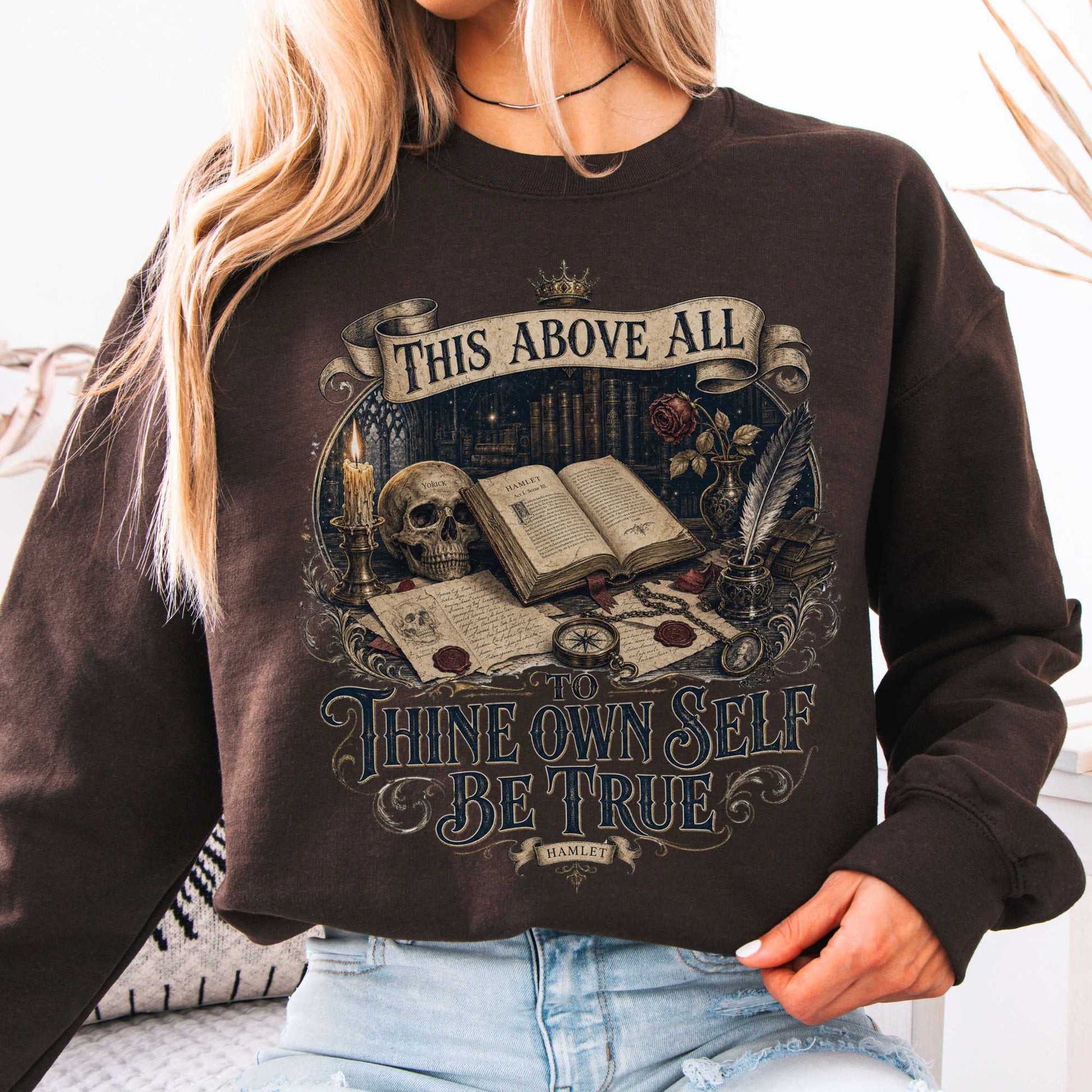 Sweatshirts Dark Chocolate / S Design 338 Crewneck Sweatshirt The Mystic Eden