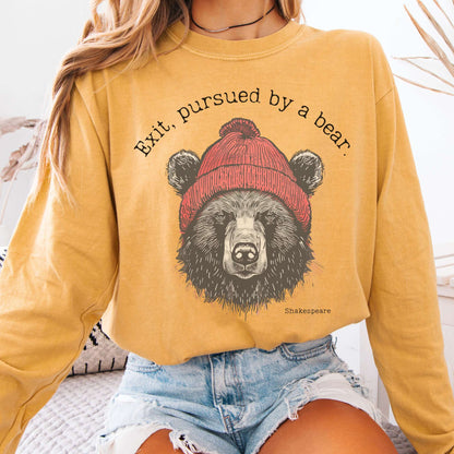 Long-sleeve Mustard / S Exit, Pursued by a Bear Shakespeare Long Sleeve The Mystic Eden