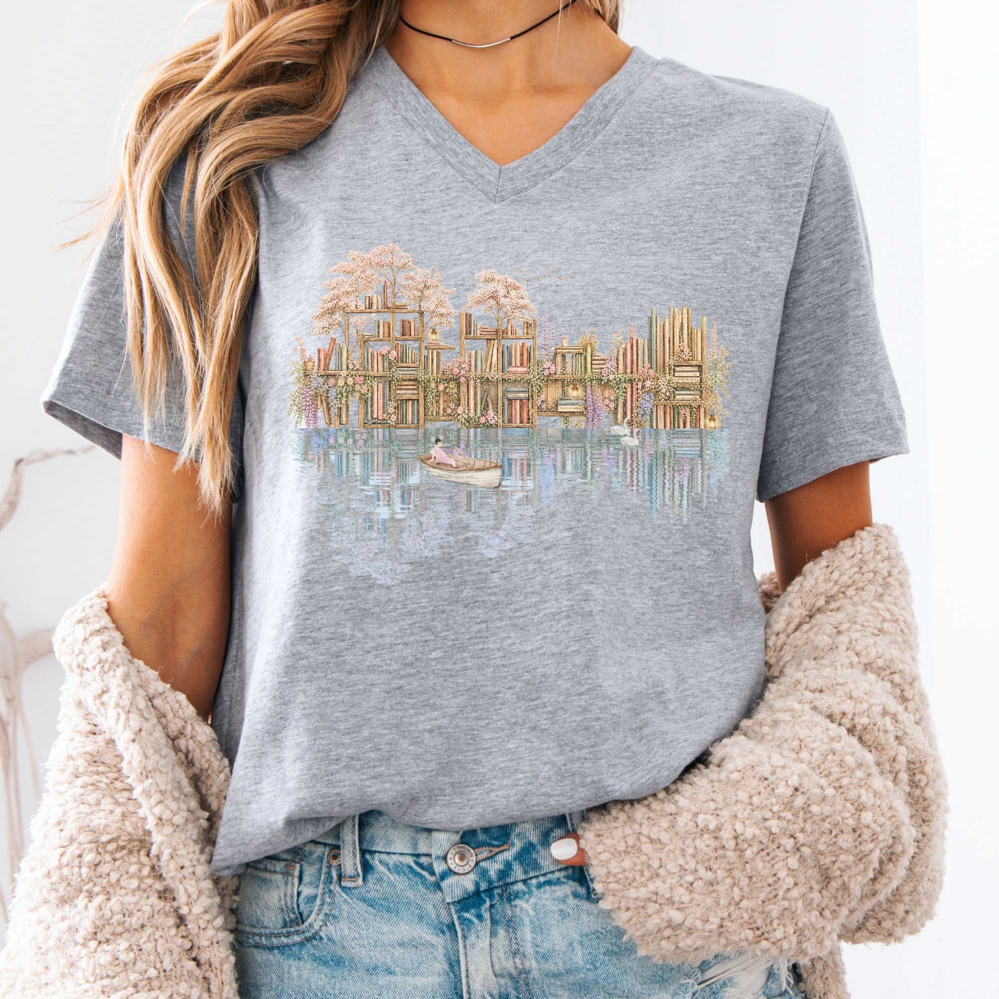 V-neck Athletic Heather / S Design 298 V-Neck The Mystic Eden