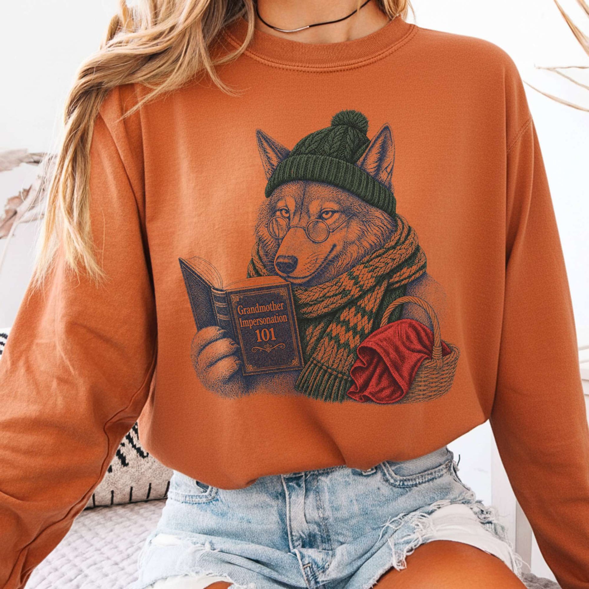 Long-sleeve Yam / S Grandmother Impersonation 101 Wolf Red Riding Hood Long Sleeve The Mystic Eden