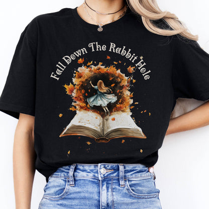 T-Shirt Fall Down The Rabbit Hole Wonderland T-Shirt The Mystic Eden