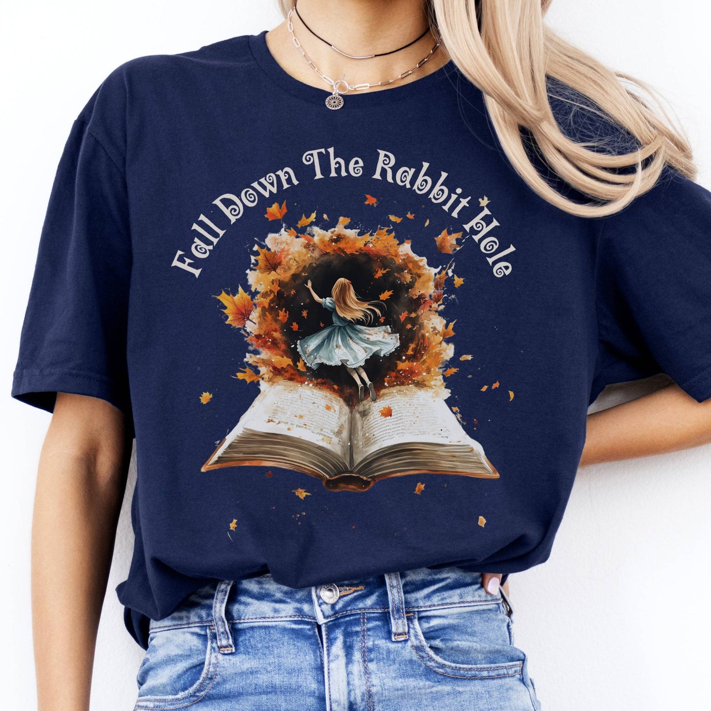 T-Shirt Fall Down The Rabbit Hole Wonderland T-Shirt The Mystic Eden