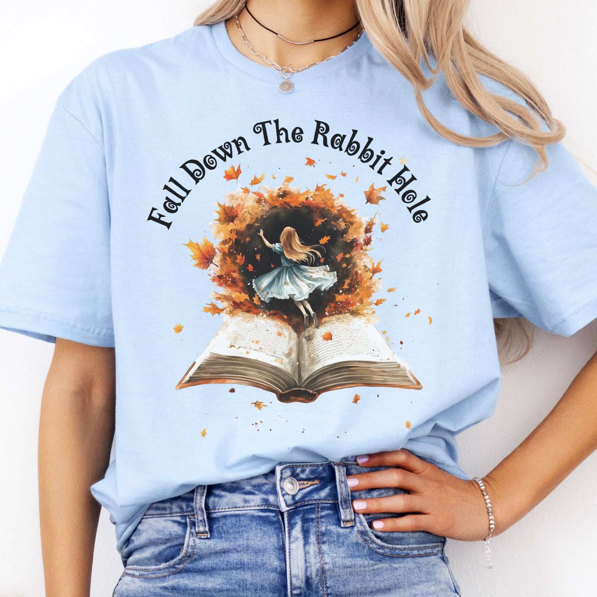 T-Shirt Fall Down The Rabbit Hole Wonderland T-Shirt The Mystic Eden