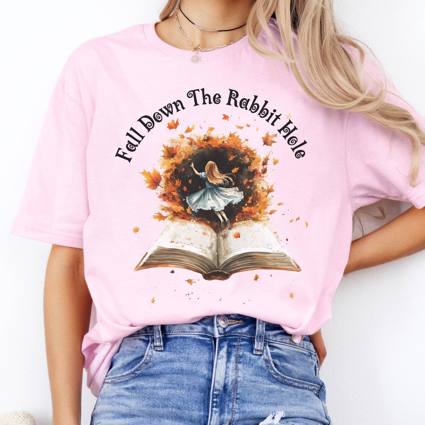 T-Shirt Fall Down The Rabbit Hole Wonderland T-Shirt The Mystic Eden