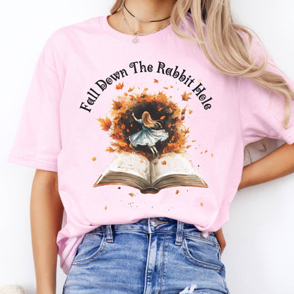 T-Shirt Fall Down The Rabbit Hole Wonderland T-Shirt The Mystic Eden