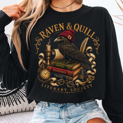 Long-sleeve Black / S Raven & Quill Literary Society Long Sleeve The Mystic Eden