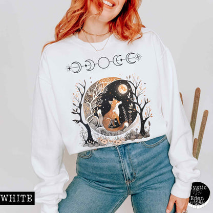 Vintage witchy goblincore fox sweatshirt