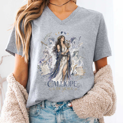 V-neck Athletic Heather / S Calliope & The Muses Mythology V-Neck The Mystic Eden