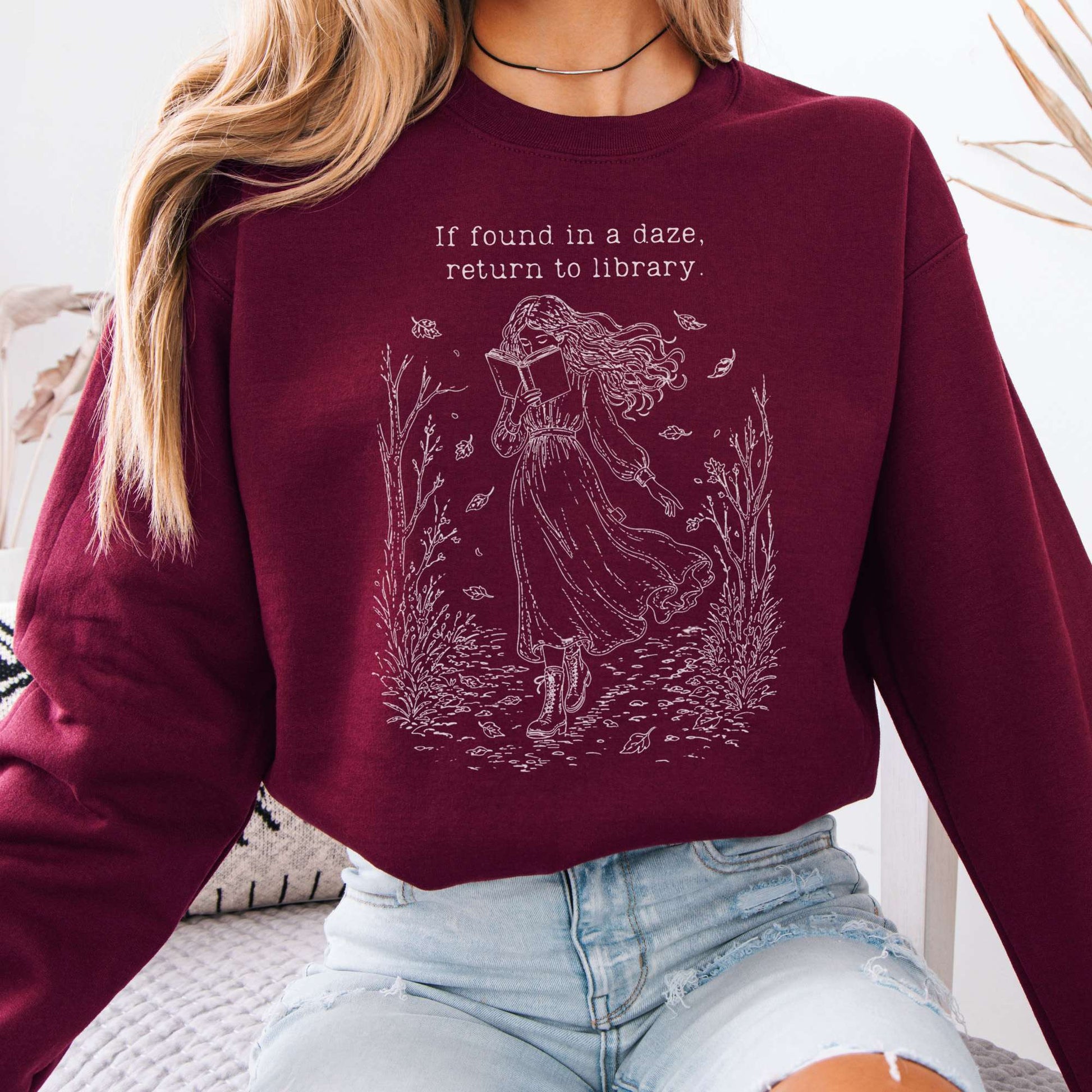 Sweatshirt Maroon / S Design 296 Crewneck Sweatshirt The Mystic Eden