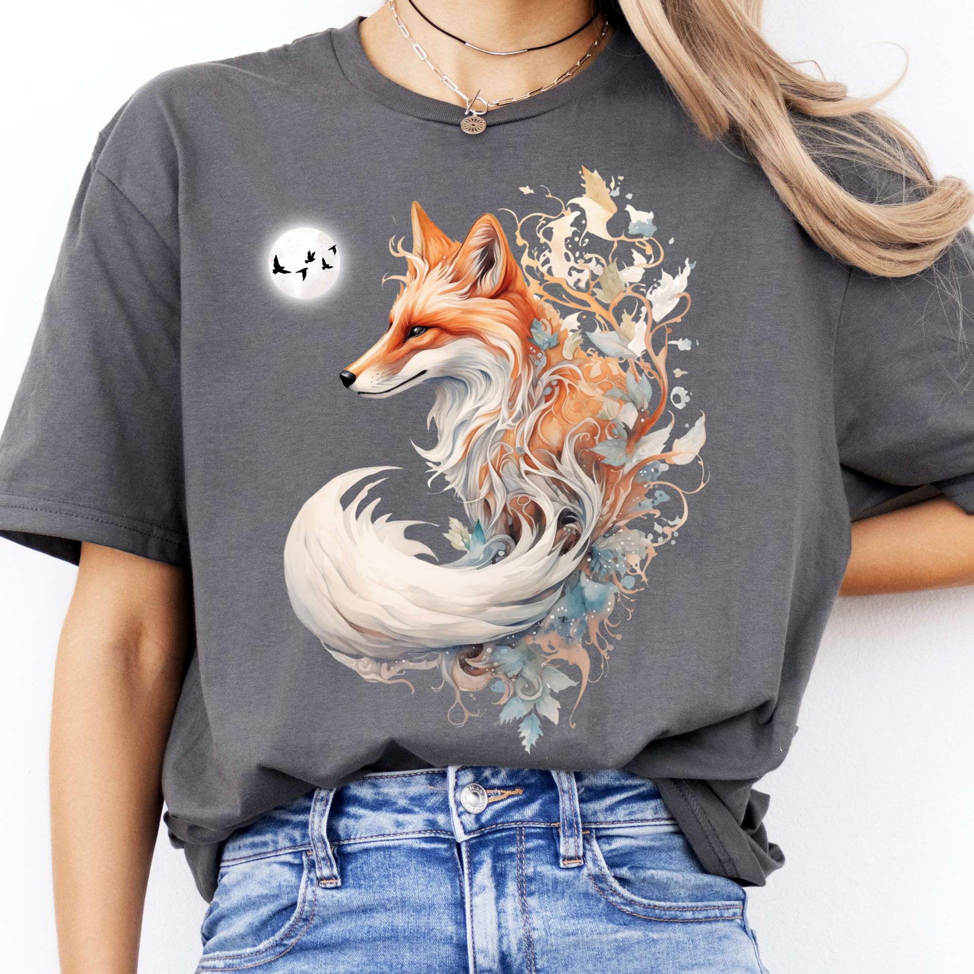 T-Shirt Whimsical Fox T-Shirt The Mystic Eden