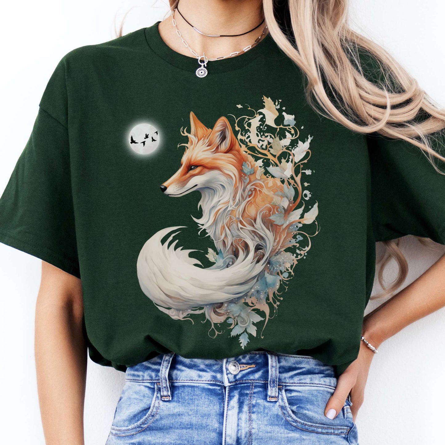 T-Shirt Whimsical Fox T-Shirt The Mystic Eden
