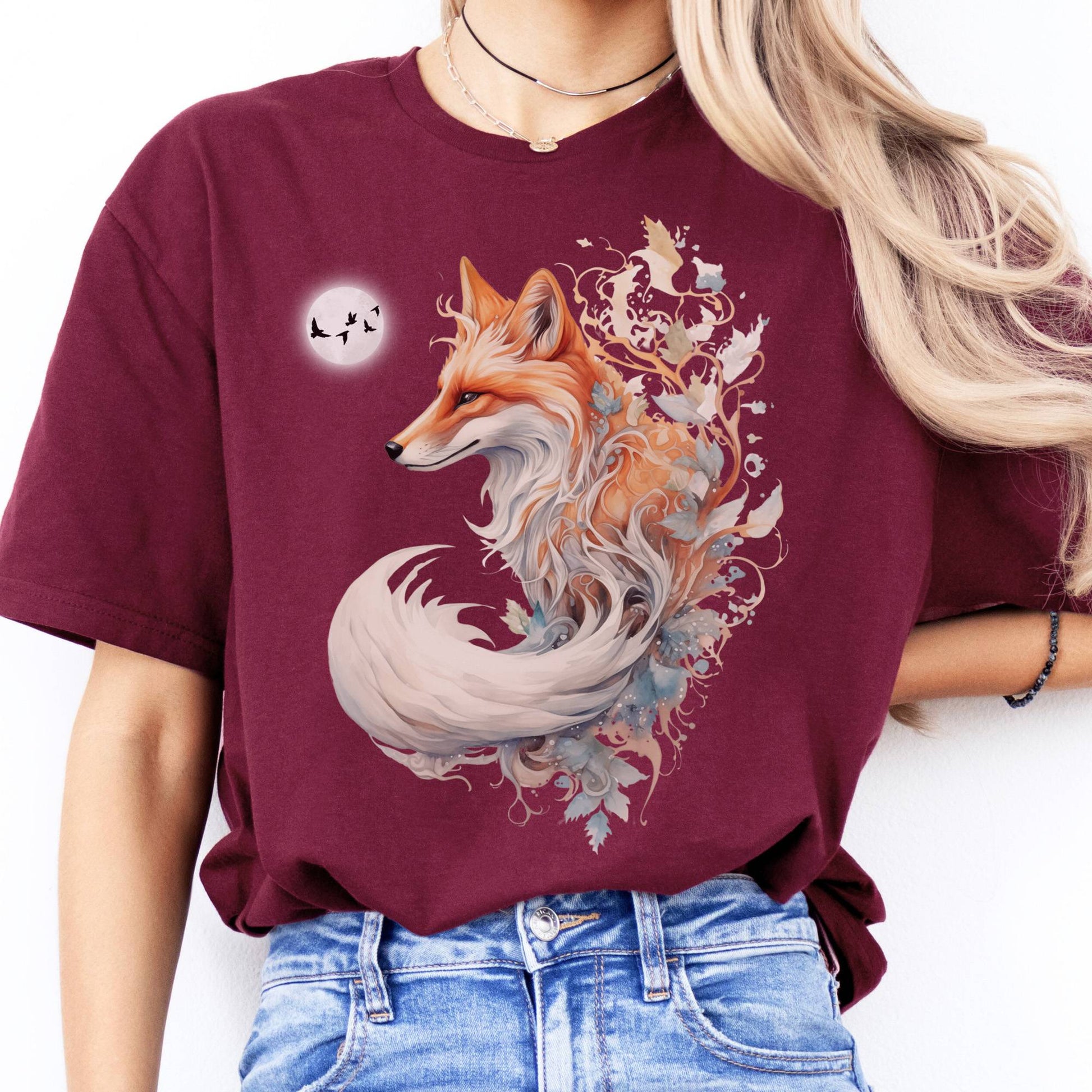 T-Shirt Whimsical Fox T-Shirt The Mystic Eden