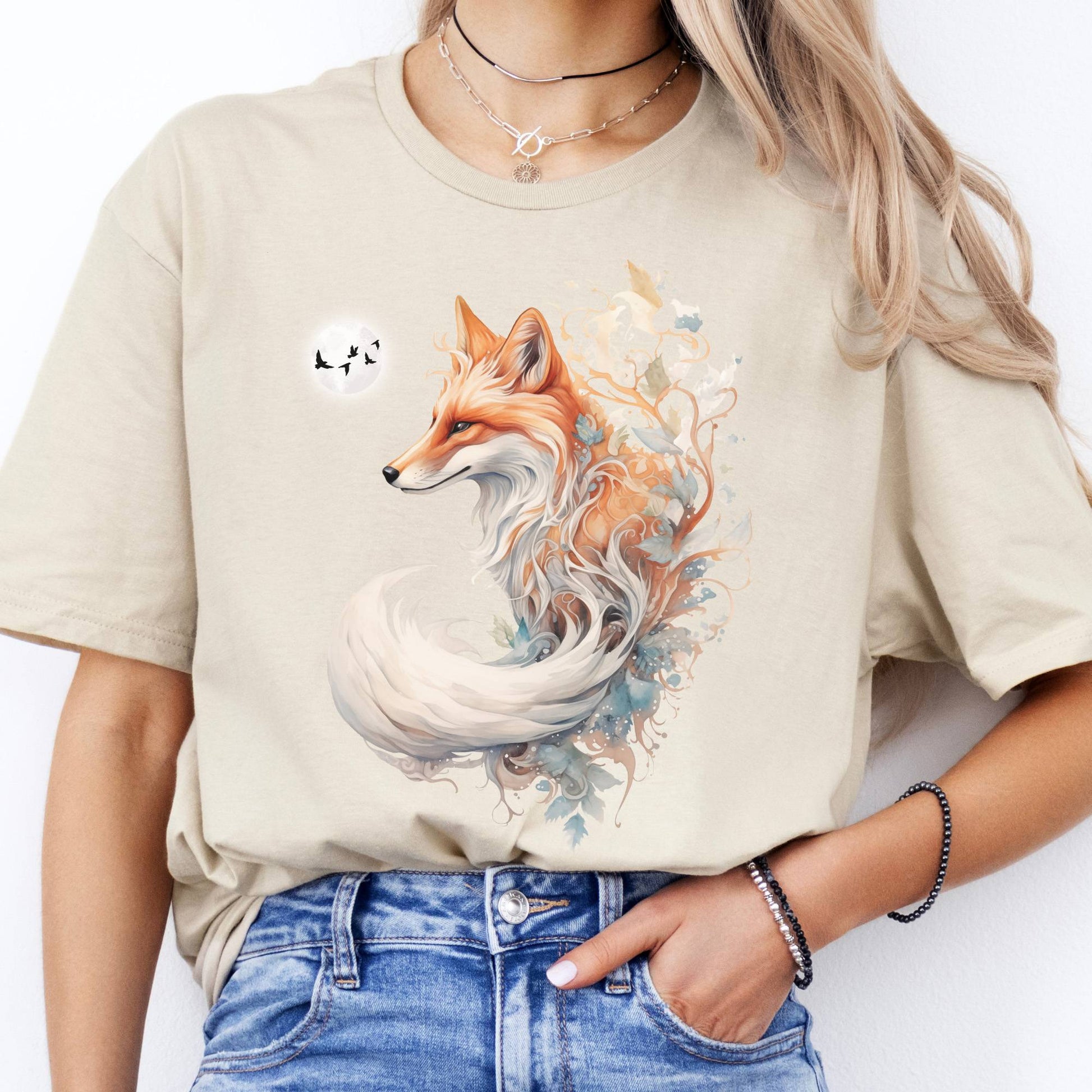 T-Shirt Whimsical Fox T-Shirt The Mystic Eden