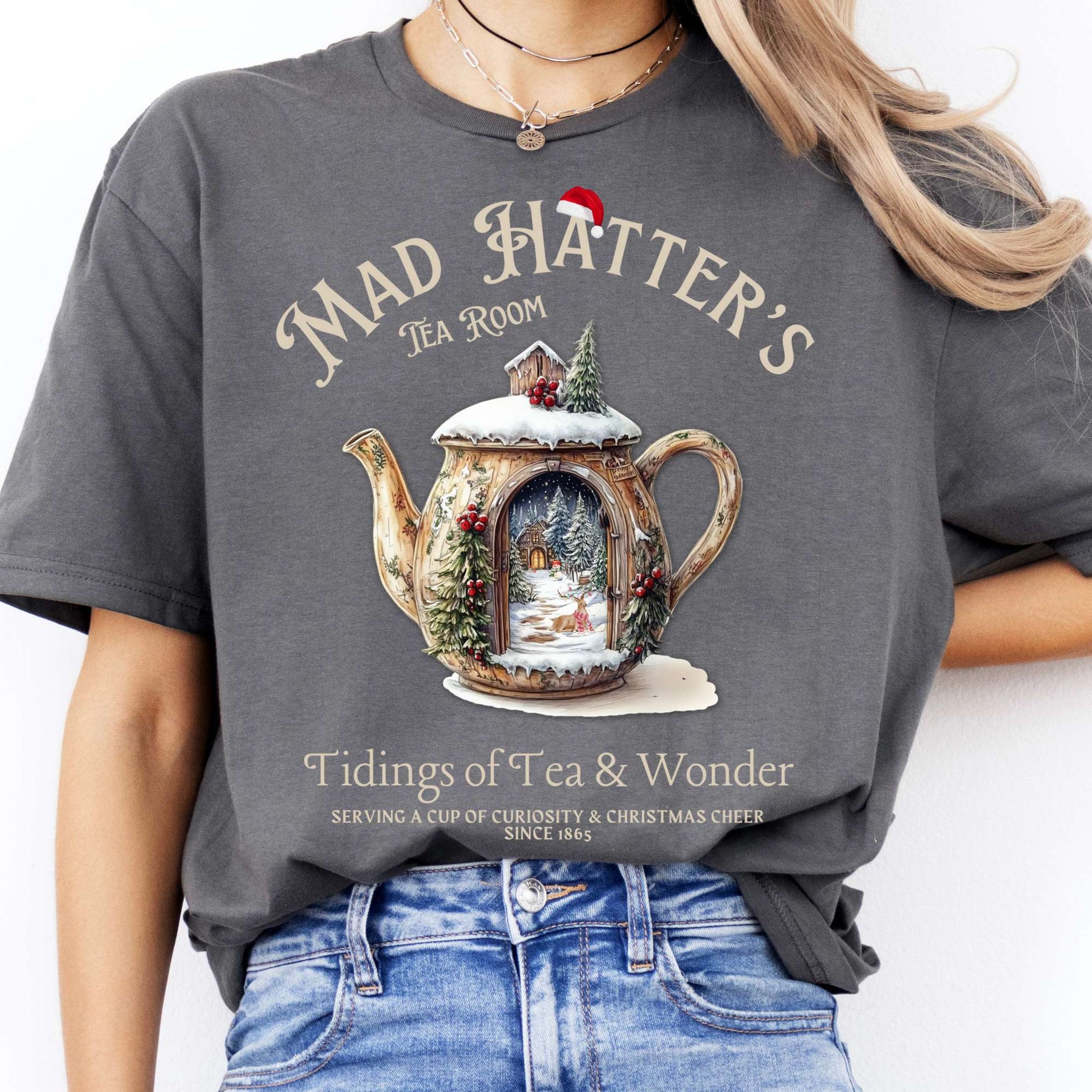 T-Shirts Mad Hatter's Tea Room Christmas Edition T-Shirt The Mystic Eden