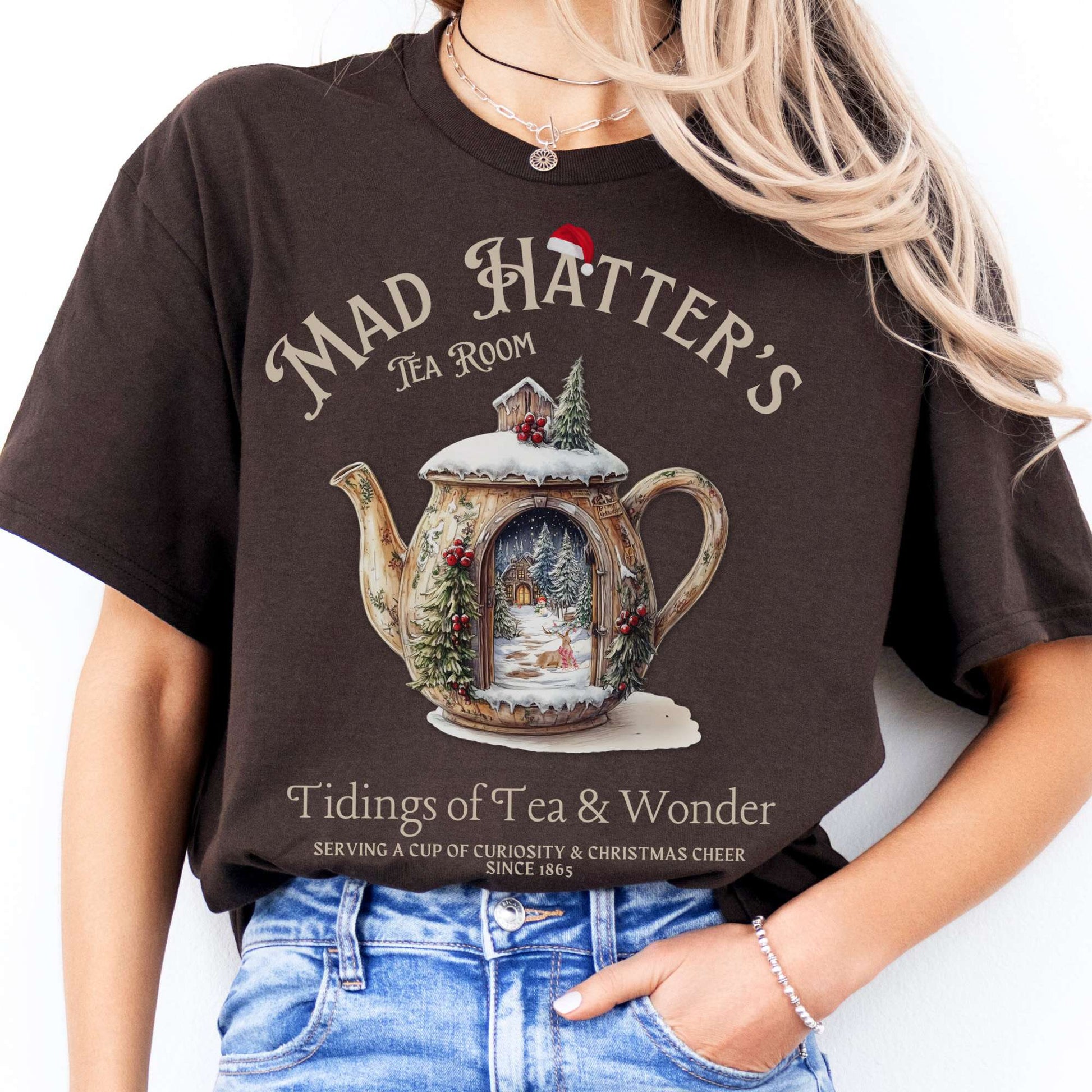T-Shirts Mad Hatter's Tea Room Christmas Edition T-Shirt The Mystic Eden