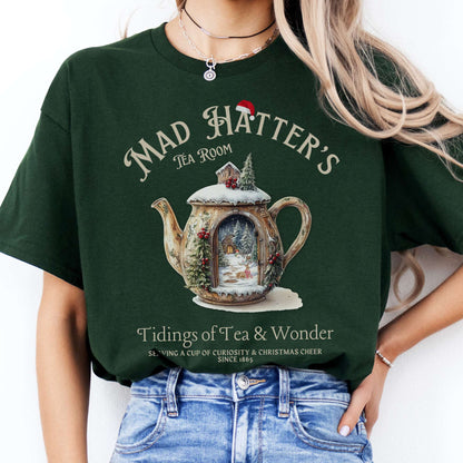 T-Shirts Mad Hatter's Tea Room Christmas Edition T-Shirt The Mystic Eden