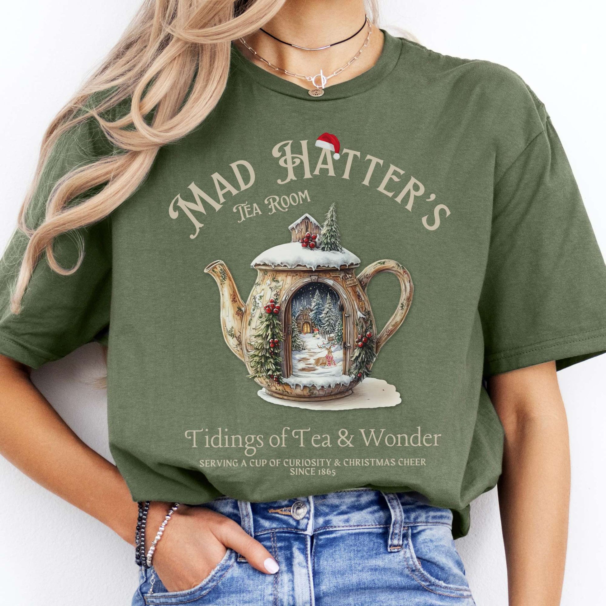T-Shirts Mad Hatter's Tea Room Christmas Edition T-Shirt The Mystic Eden