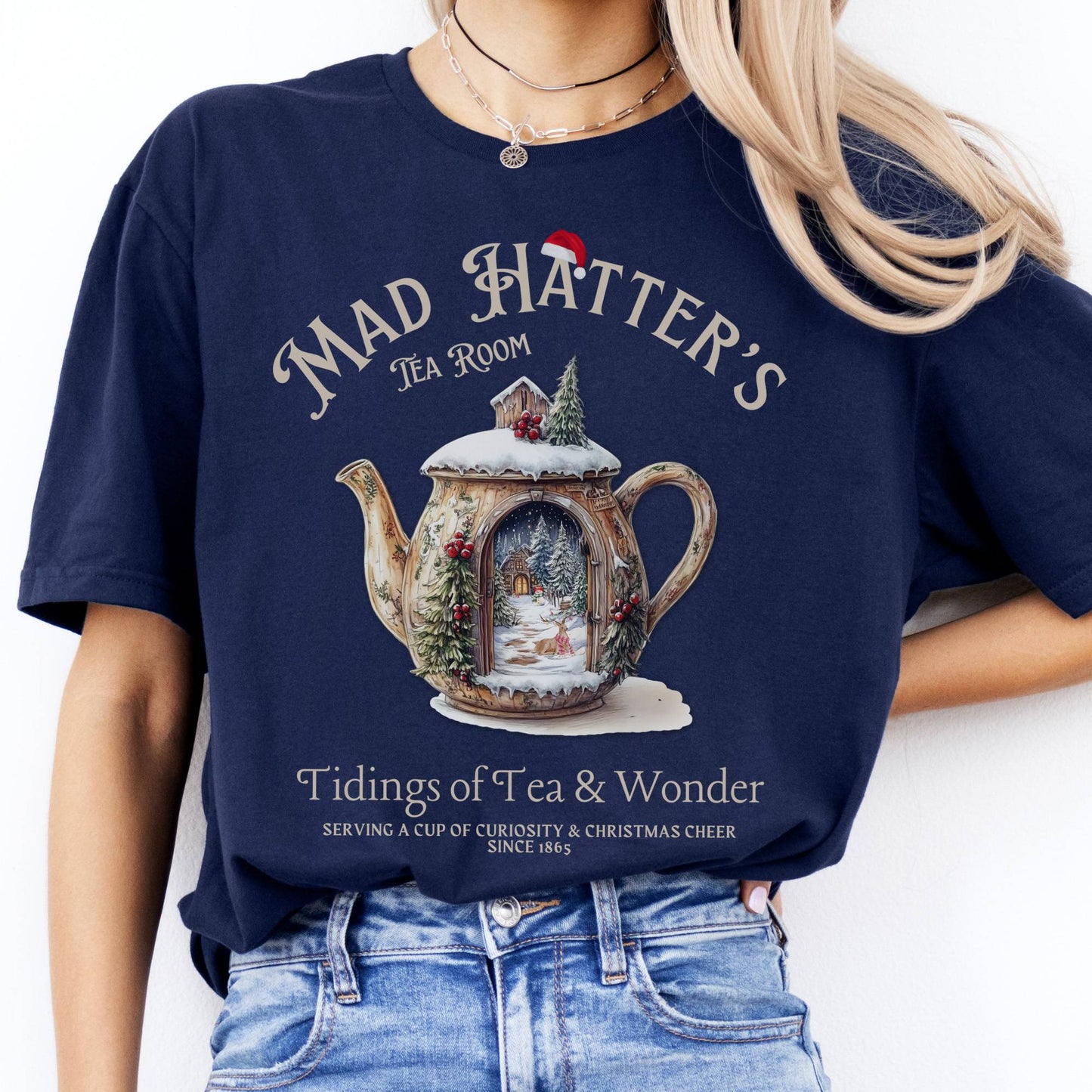 T-Shirts Mad Hatter's Tea Room Christmas Edition T-Shirt The Mystic Eden