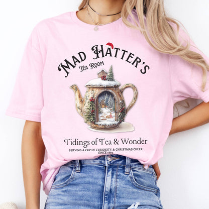 T-Shirts Mad Hatter's Tea Room Christmas Edition T-Shirt The Mystic Eden