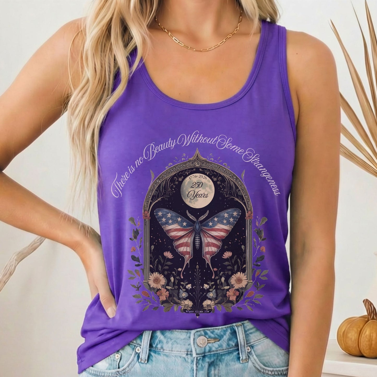 Tank Top Solid Purple Rush / XS Some Strangeness America 250 Women's Lightweight Tank Top The Mystic Eden
