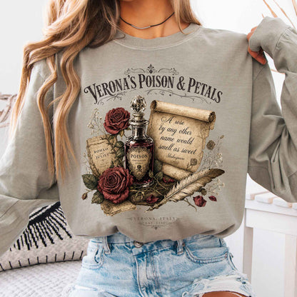 Long-sleeve Sandstone / S Shakespeare's Verona's Poison & Petals Romeo & Juliet Long Sleeve The Mystic Eden