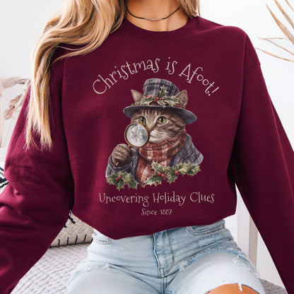 Sweatshirt Christmas is Afoot! Sherlock Holmes Christmas Sweatshirt The Mystic Eden