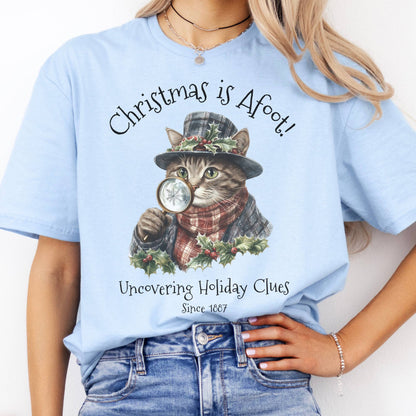 T-Shirt Christmas is Afoot! Sherlock Holmes Christmas T-Shirt The Mystic Eden