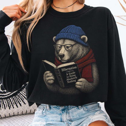 Long-sleeve Black / S A Guide to Hibernation Bear Long Sleeve The Mystic Eden