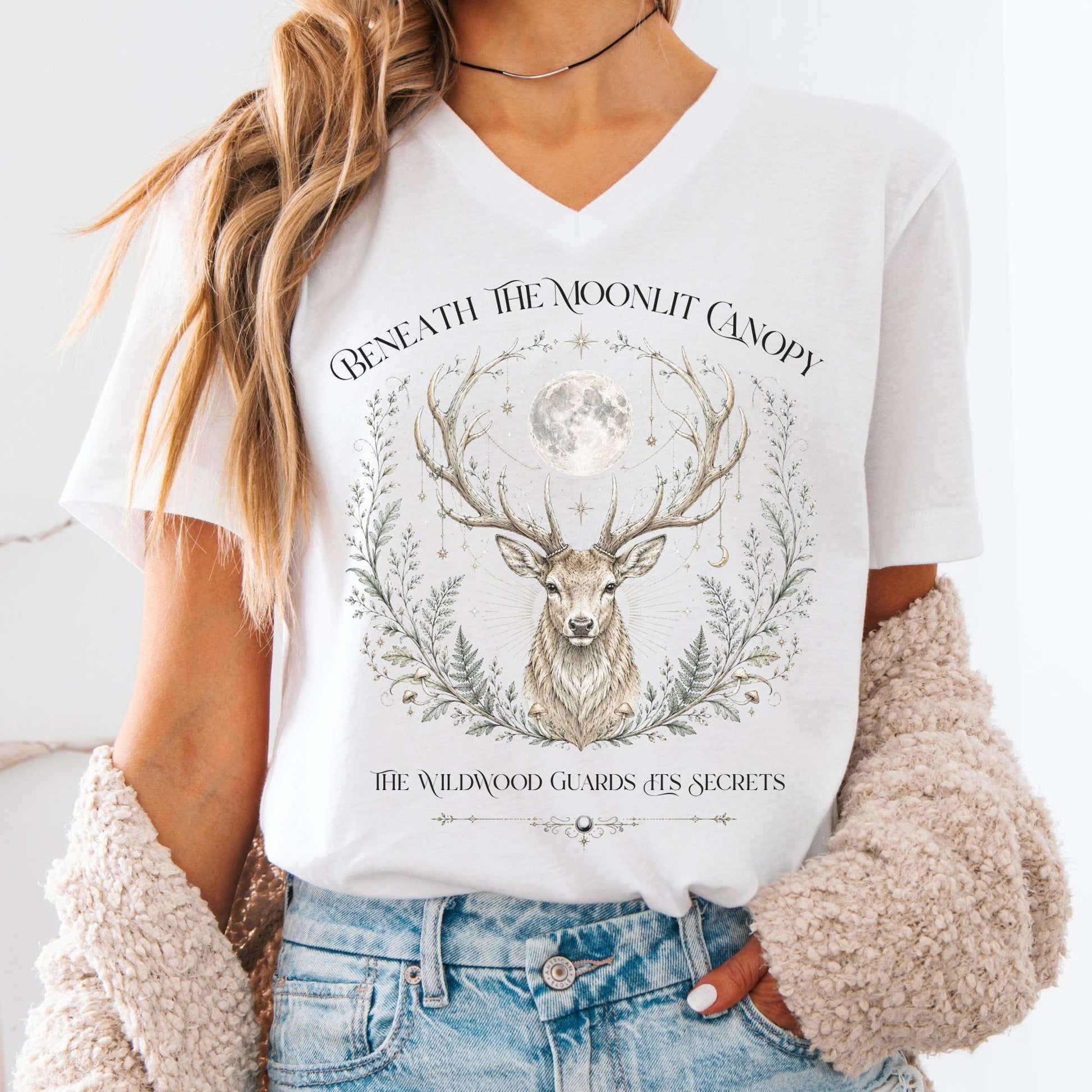 V-neck White / S Design 314 V-Neck The Mystic Eden