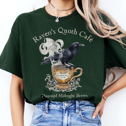 T-Shirts Raven's Quoth Cafe Poe T-Shirt The Mystic Eden