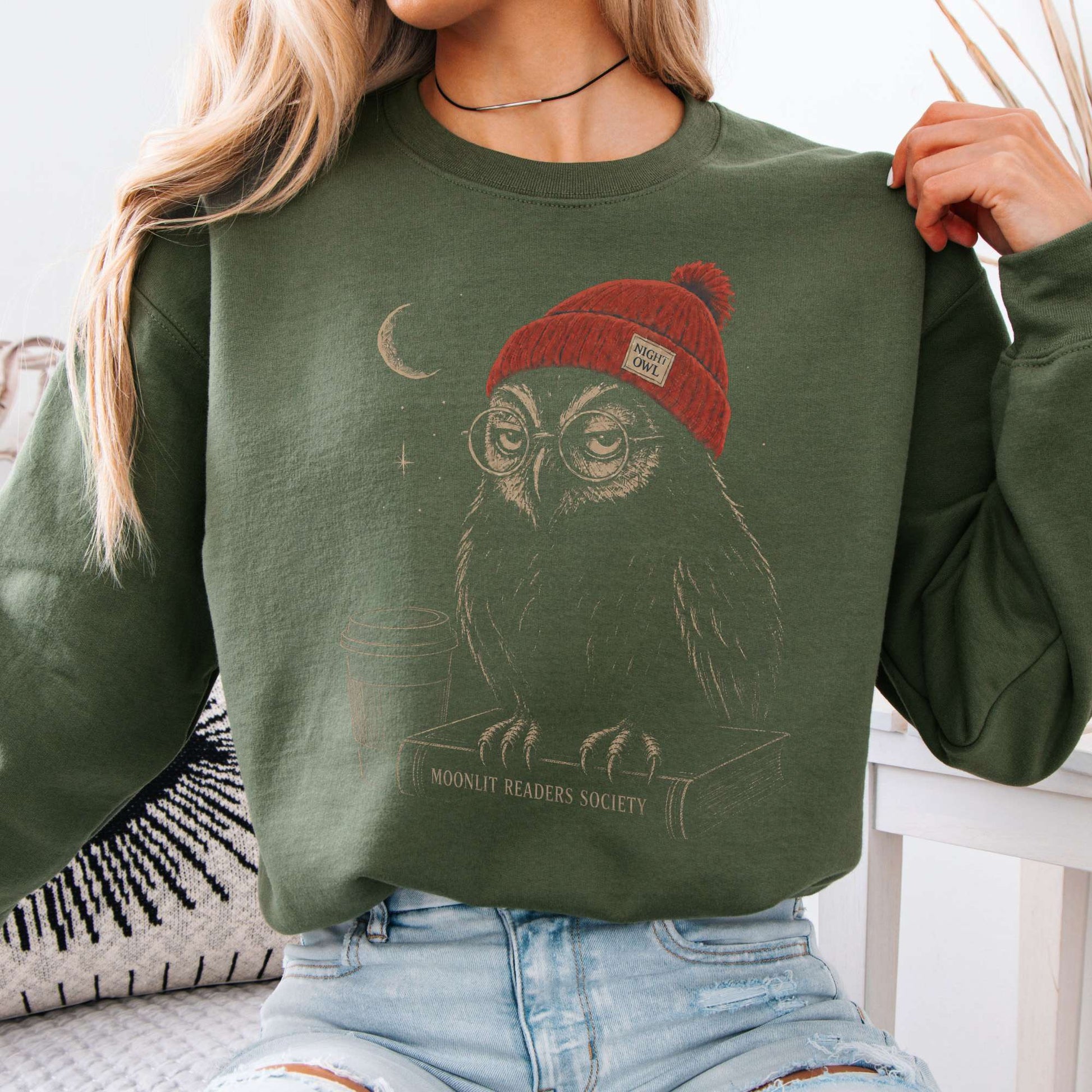 Sweatshirt Military Green / S Design 292 Crewneck Sweatshirt The Mystic Eden